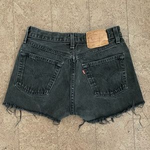*SOLD* Vintage Levi’s 501 Black Denim Shorts